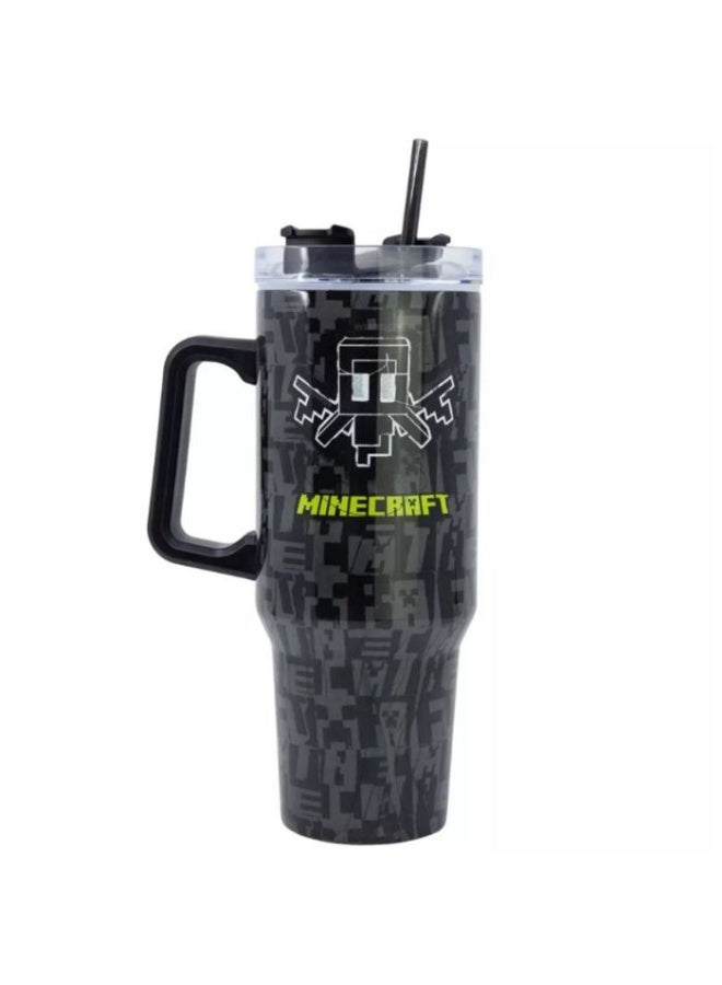 MINECRAFT ماين كرافت سكويرد باترن معزول من الستانلس ستيل XXL رامبلر ماغ - Image 1